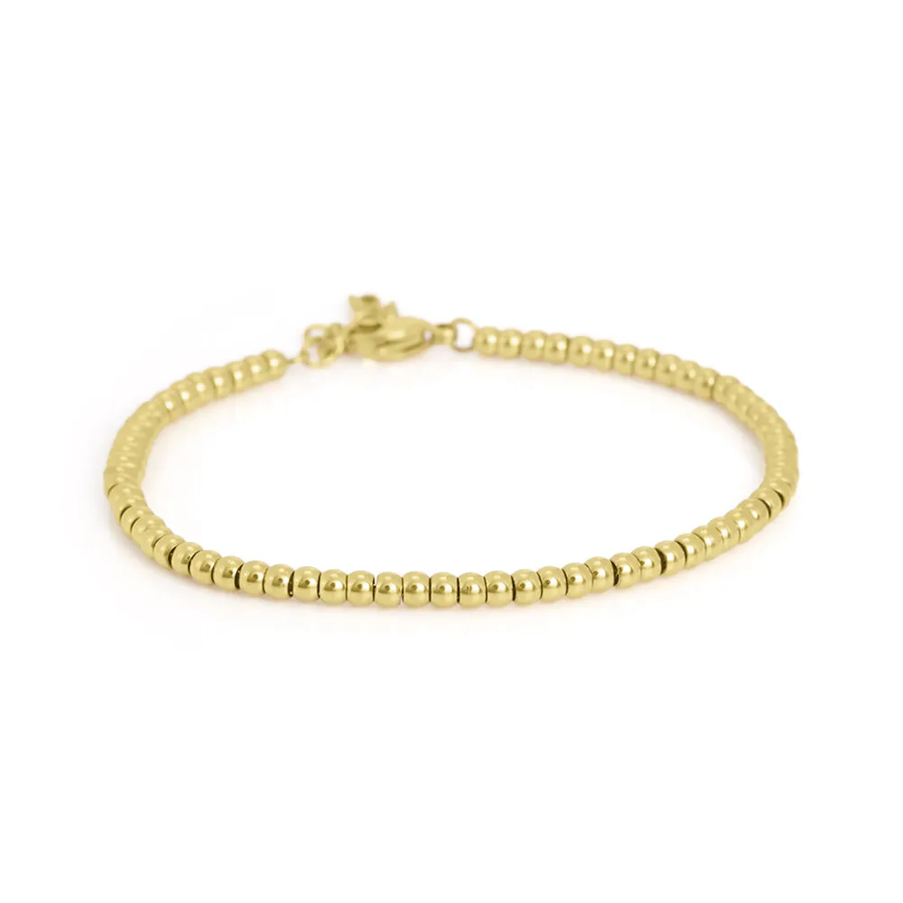 Bracciale Catena Lady Code Acciaio Dorato Maglia Catena A Palline 17 + 3 cm 1682970