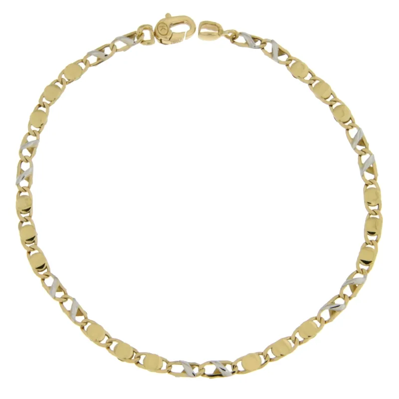 Bracciale Uomo Oro Giallo Bianco GL101139