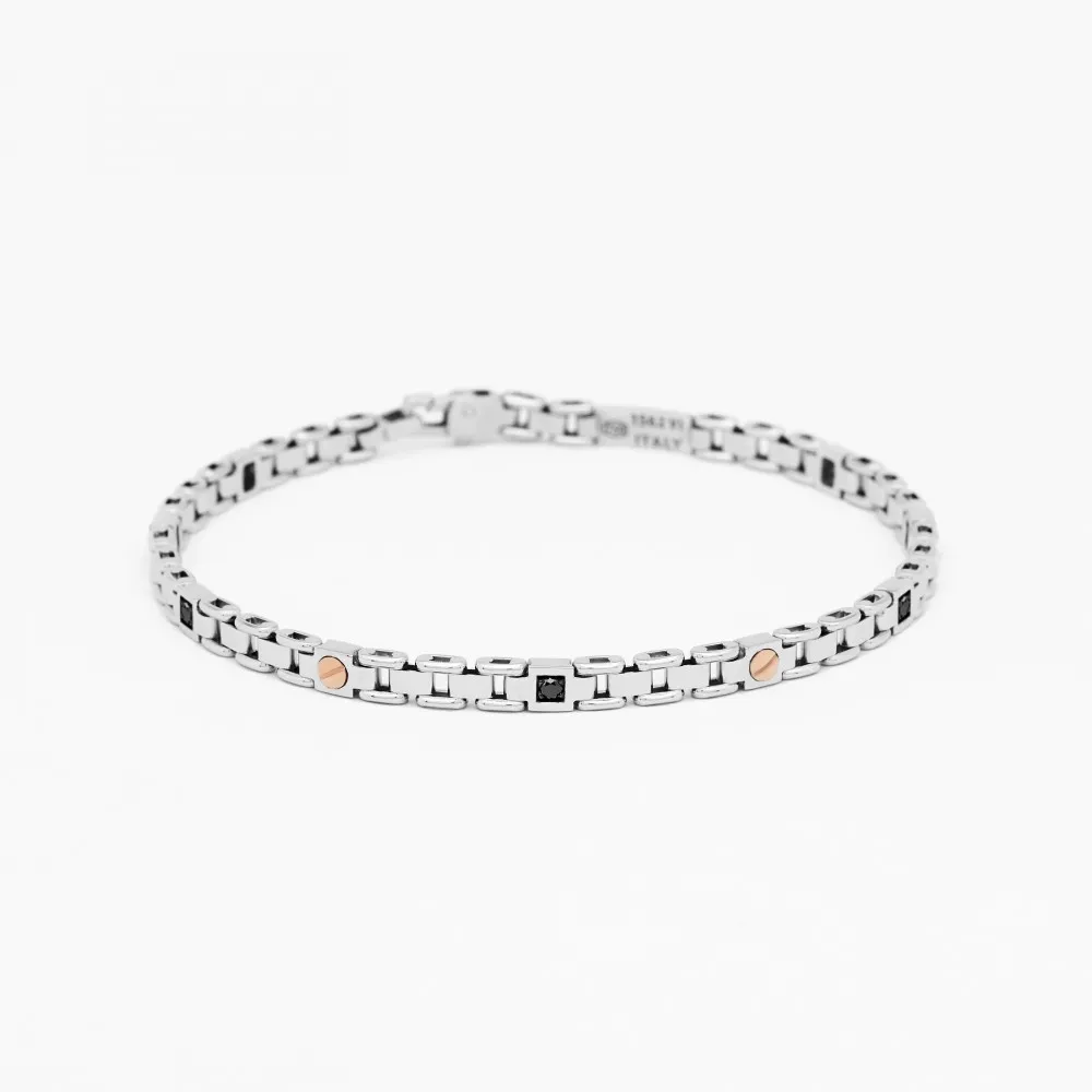 Bracciale  Zancan in oro bianco con diamanti.