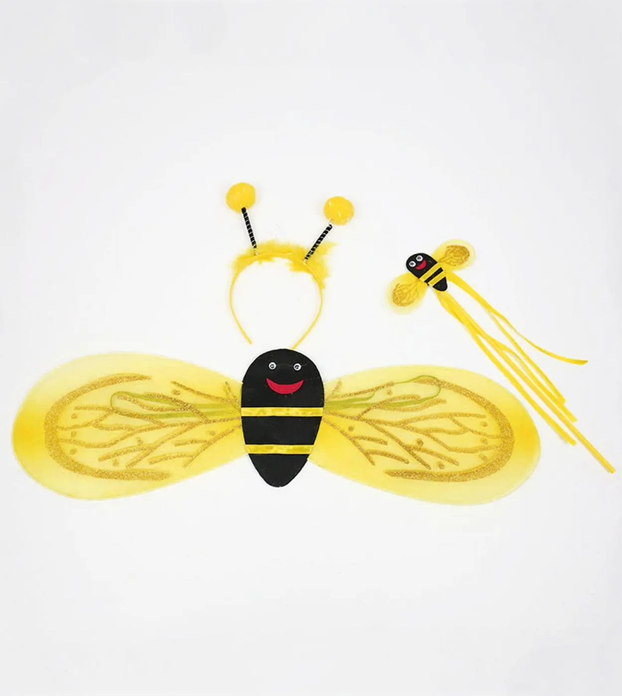 Bumble Bee Tutu Dress For Baby Girls Birthday Outfit Costume di Halloween per bambini Honeybee Cosplay Abiti con ala Headb