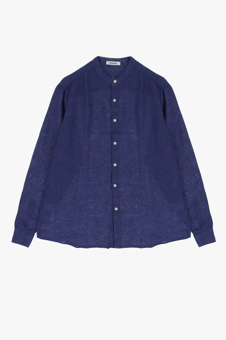 Camicia alla coreana in lino