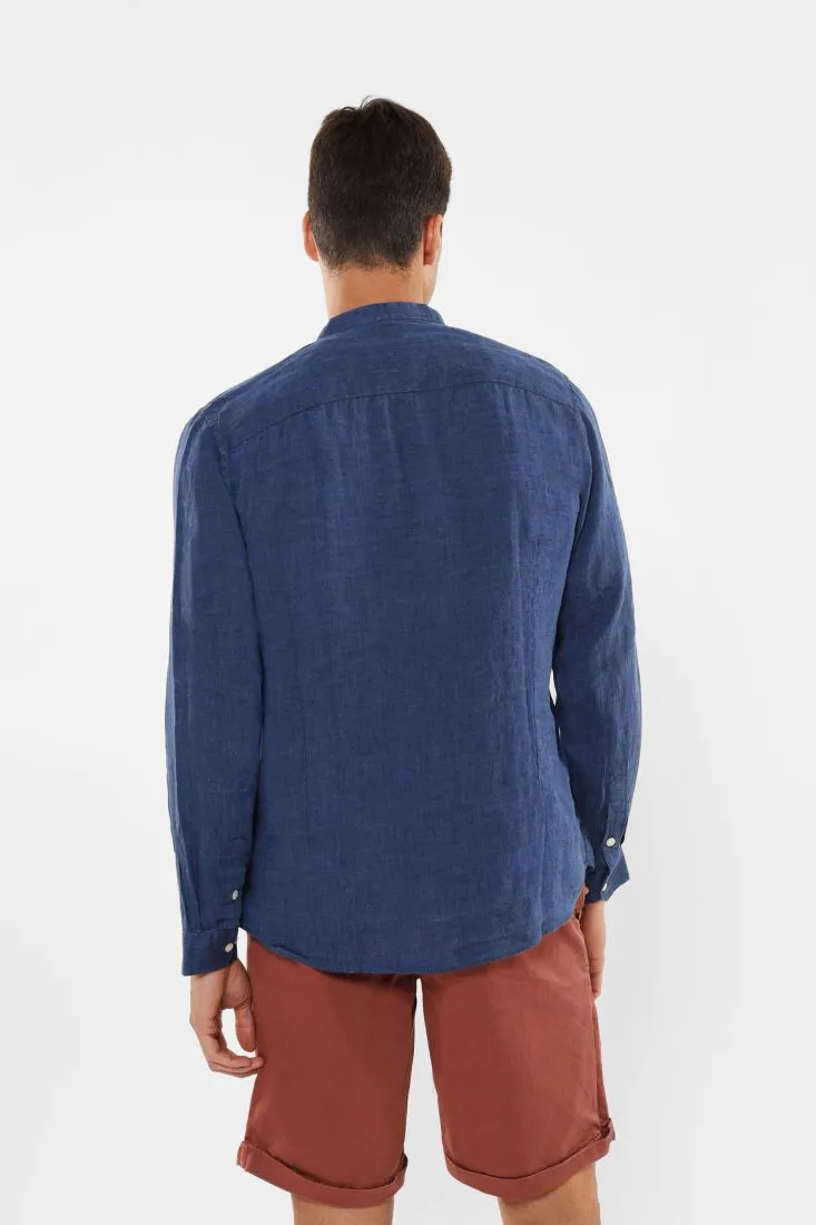 Camicia alla coreana in lino