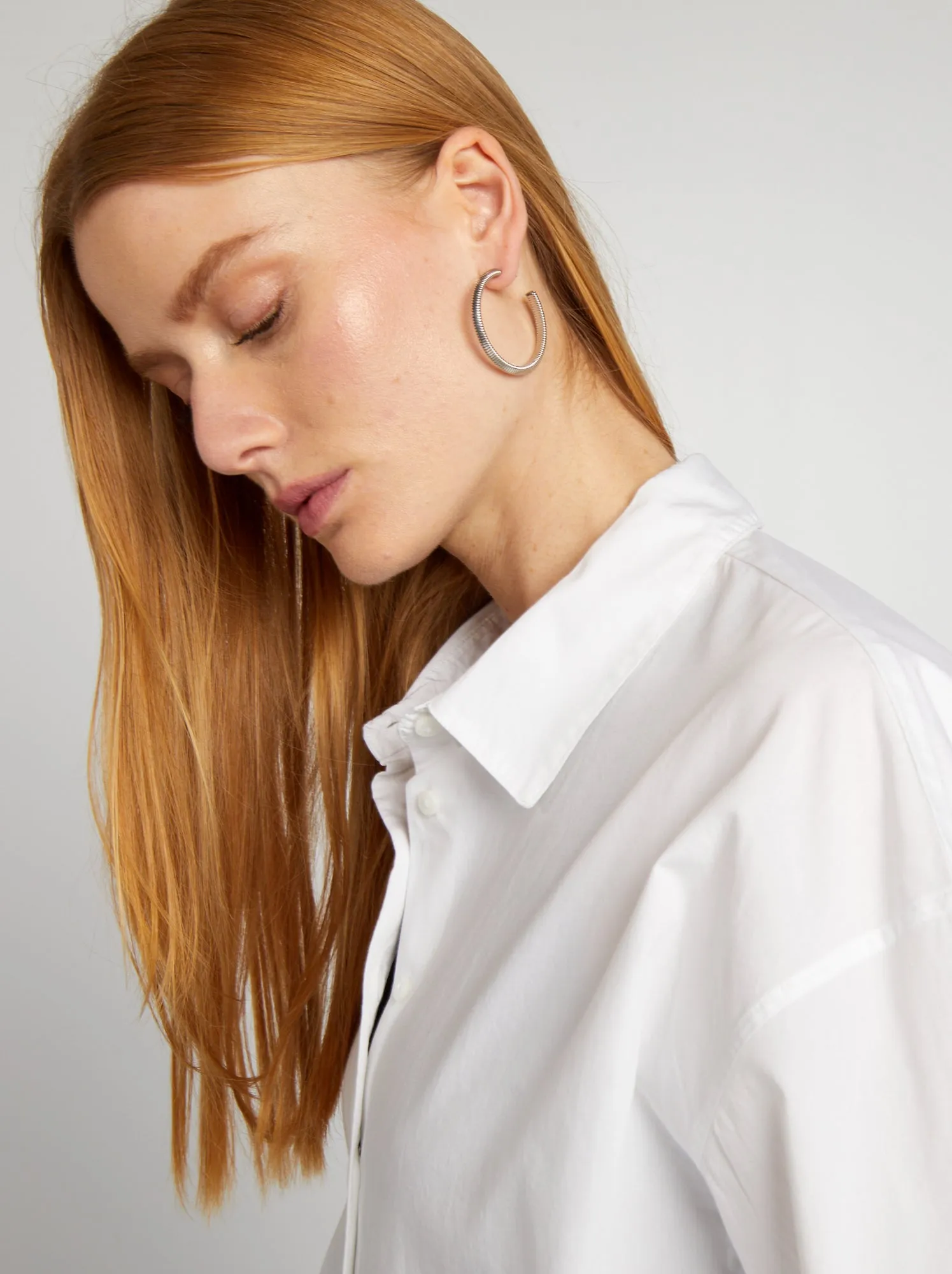 Camicia basica in popeline - bianco