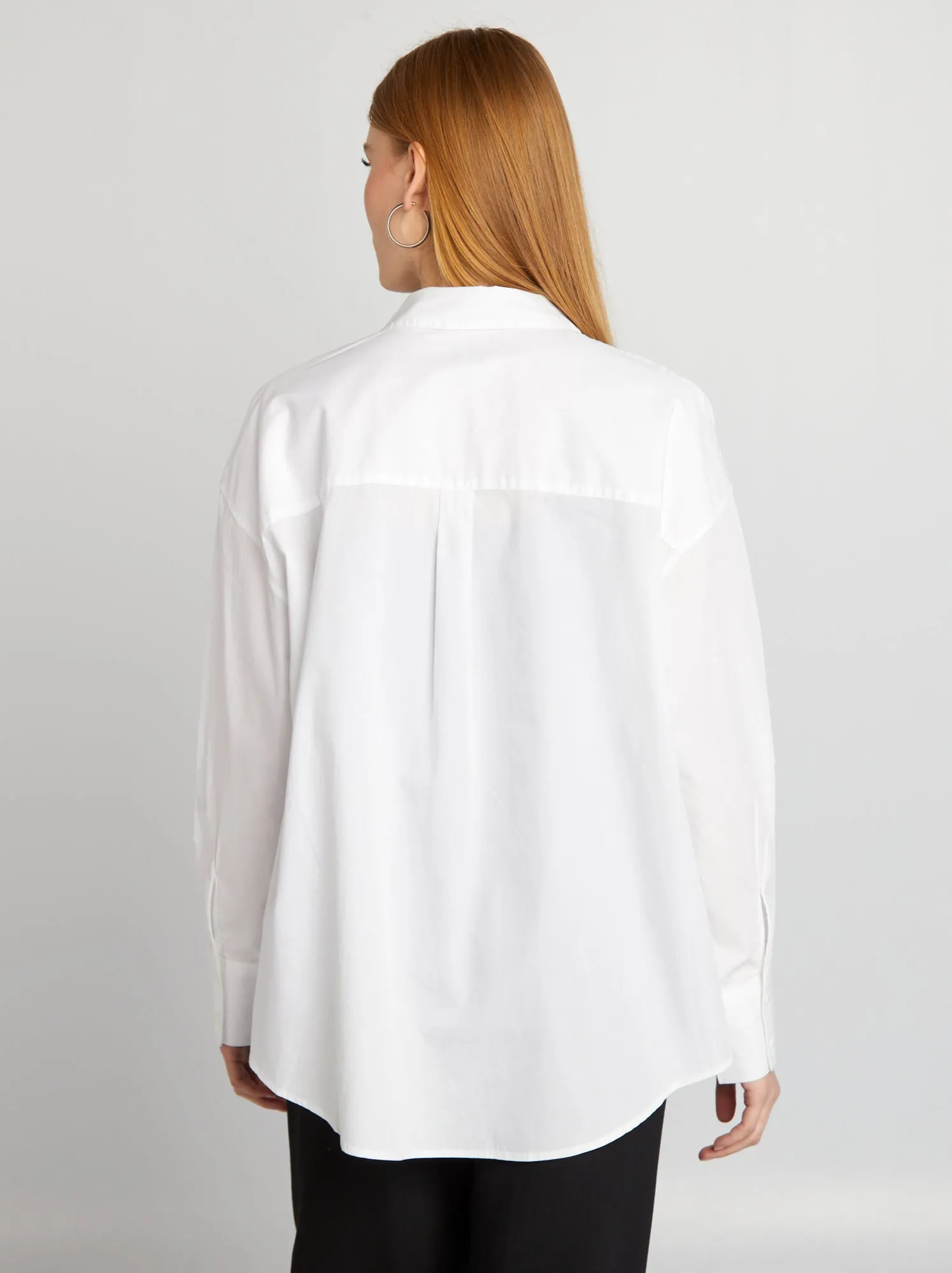 Camicia basica in popeline - bianco