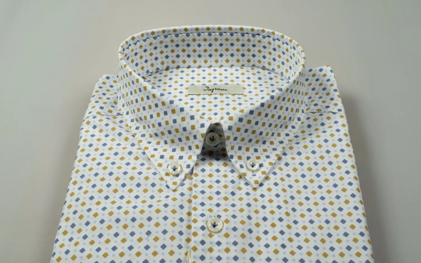 Camicia button down ingram regular fit cotone stampato