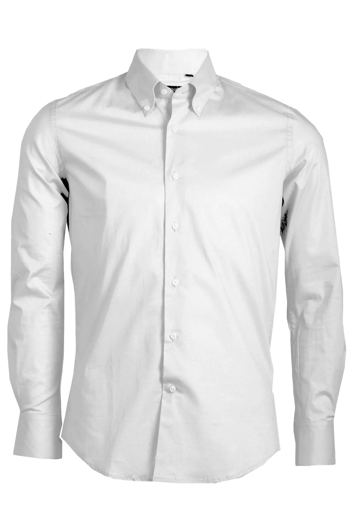 Camicia classica da uomo in cotone elasticizzato button down
