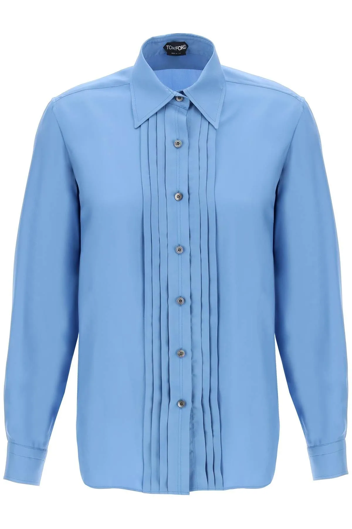 Camicia con pettorina plissettata