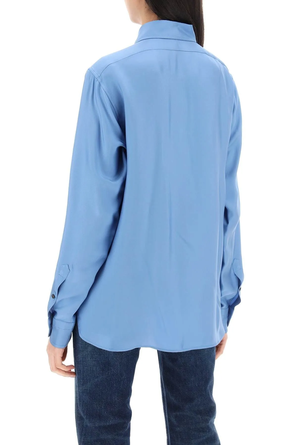 Camicia con pettorina plissettata