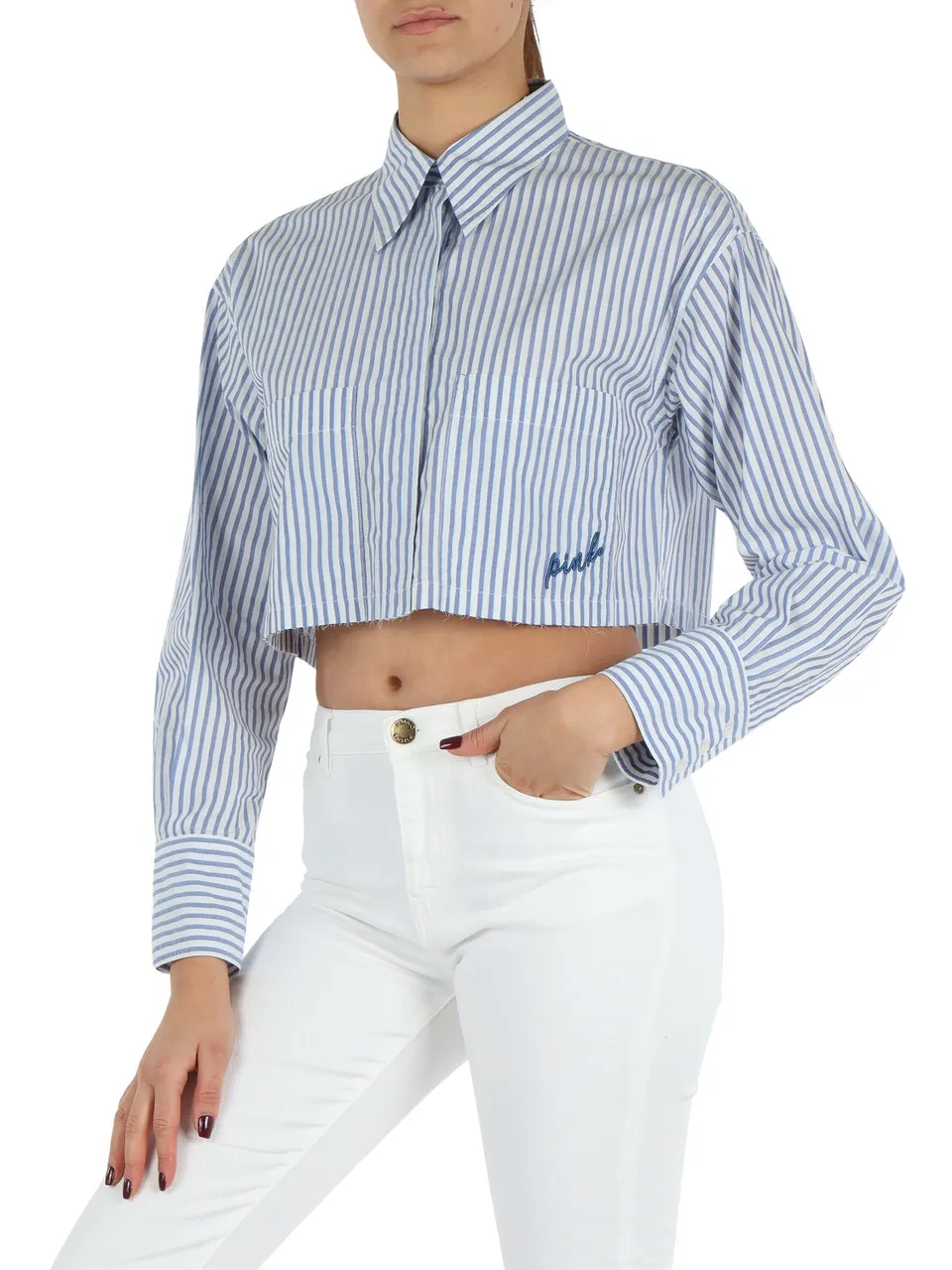 Camicia cropped PERGUSA in misto cotone