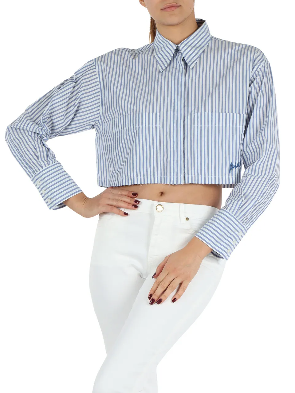 Camicia cropped PERGUSA in misto cotone