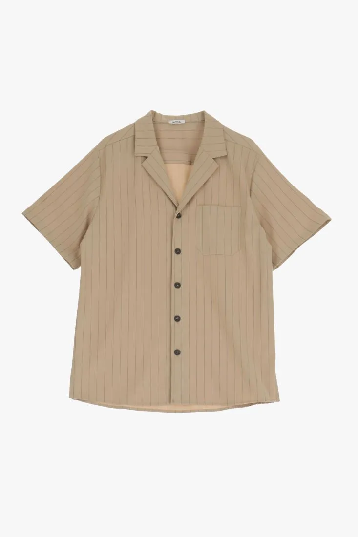 Camicia gessata a maniche corte