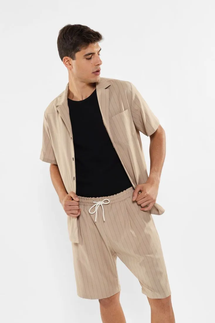 Camicia gessata a maniche corte