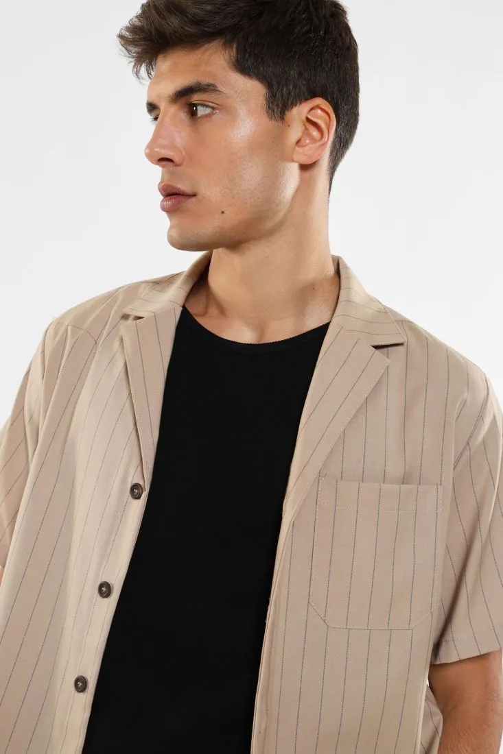 Camicia gessata a maniche corte