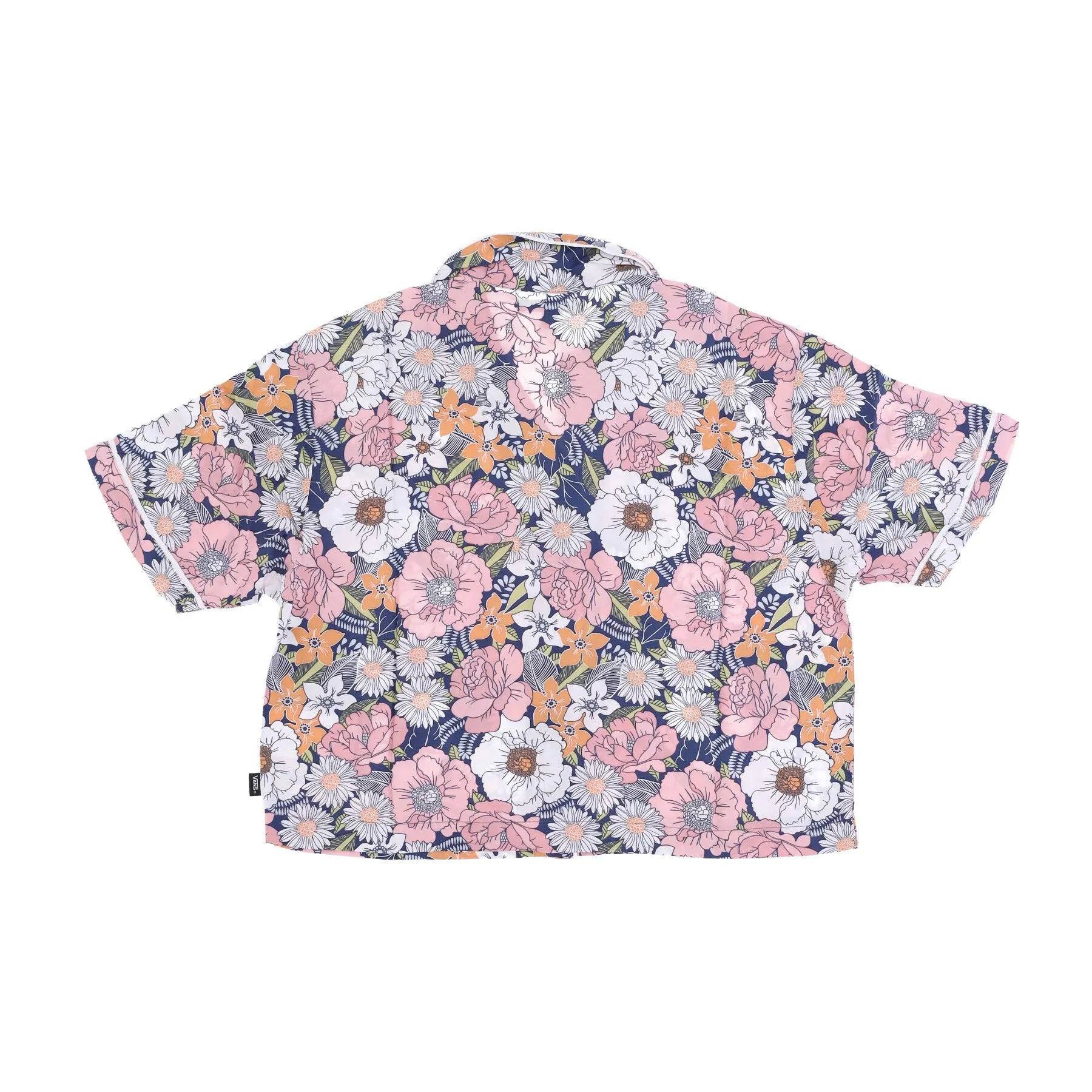 Camicia Manica Corta Donna Retro Floral Woven Retro Floral