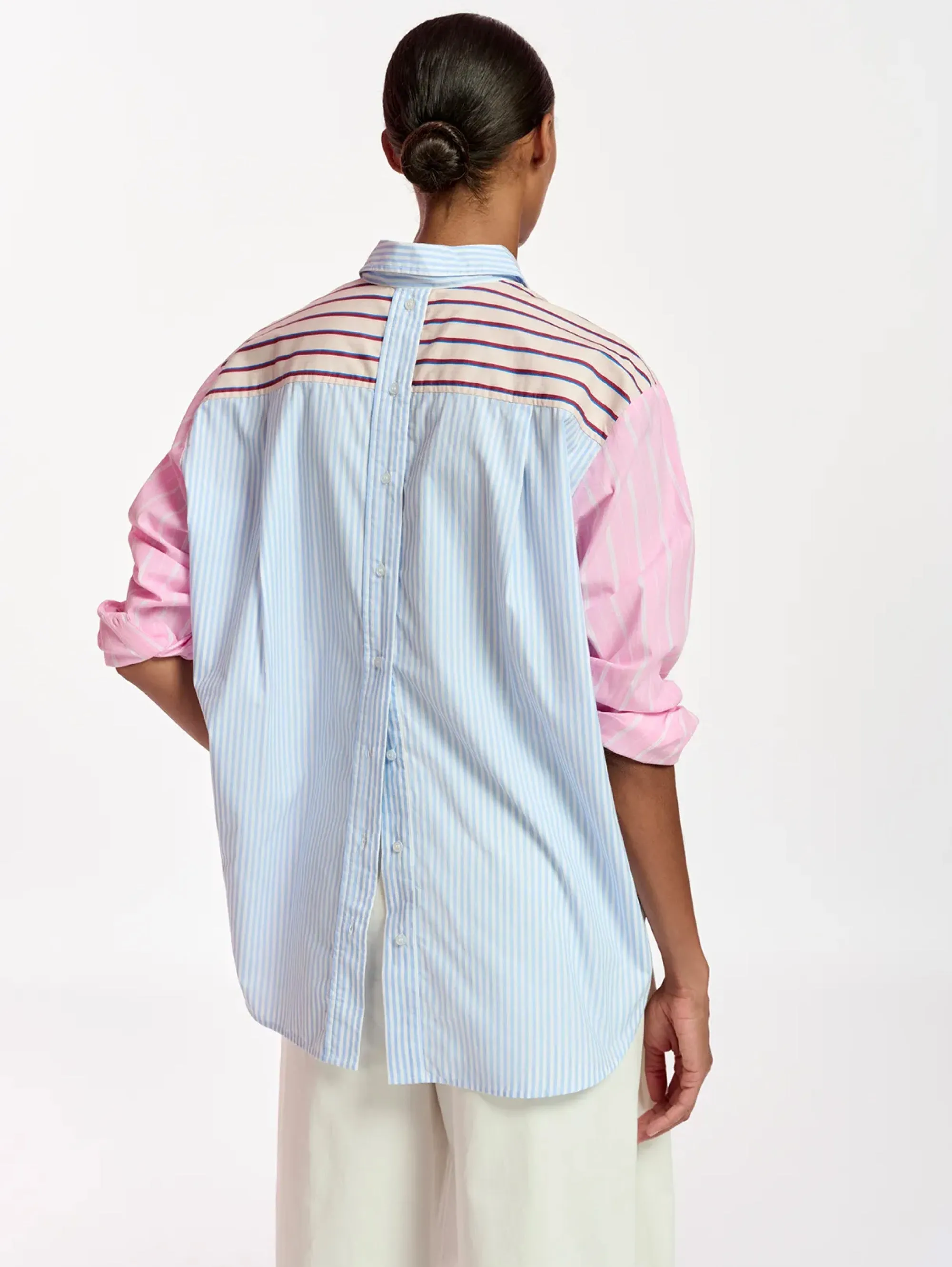 Camicia Oversize a Righe Multicolor
