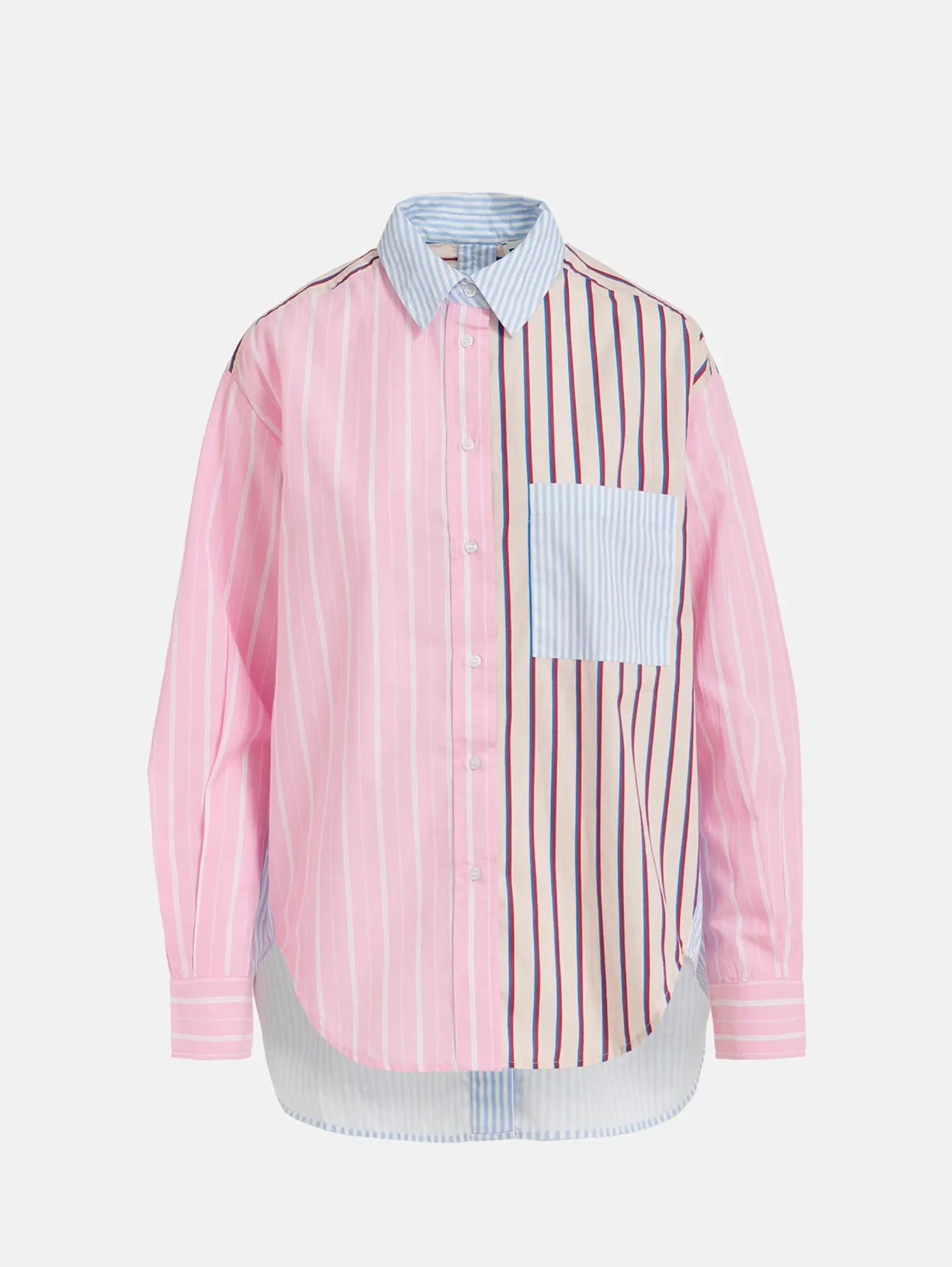 Camicia Oversize a Righe Multicolor