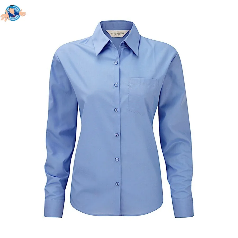 Camicia popeline maniche lunghe | personalizzabile con il tuo logo