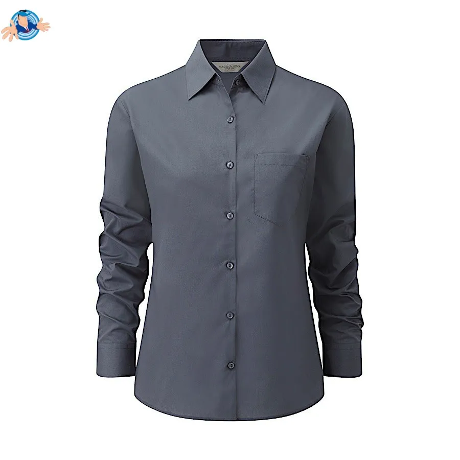Camicia popeline maniche lunghe | personalizzabile con il tuo logo