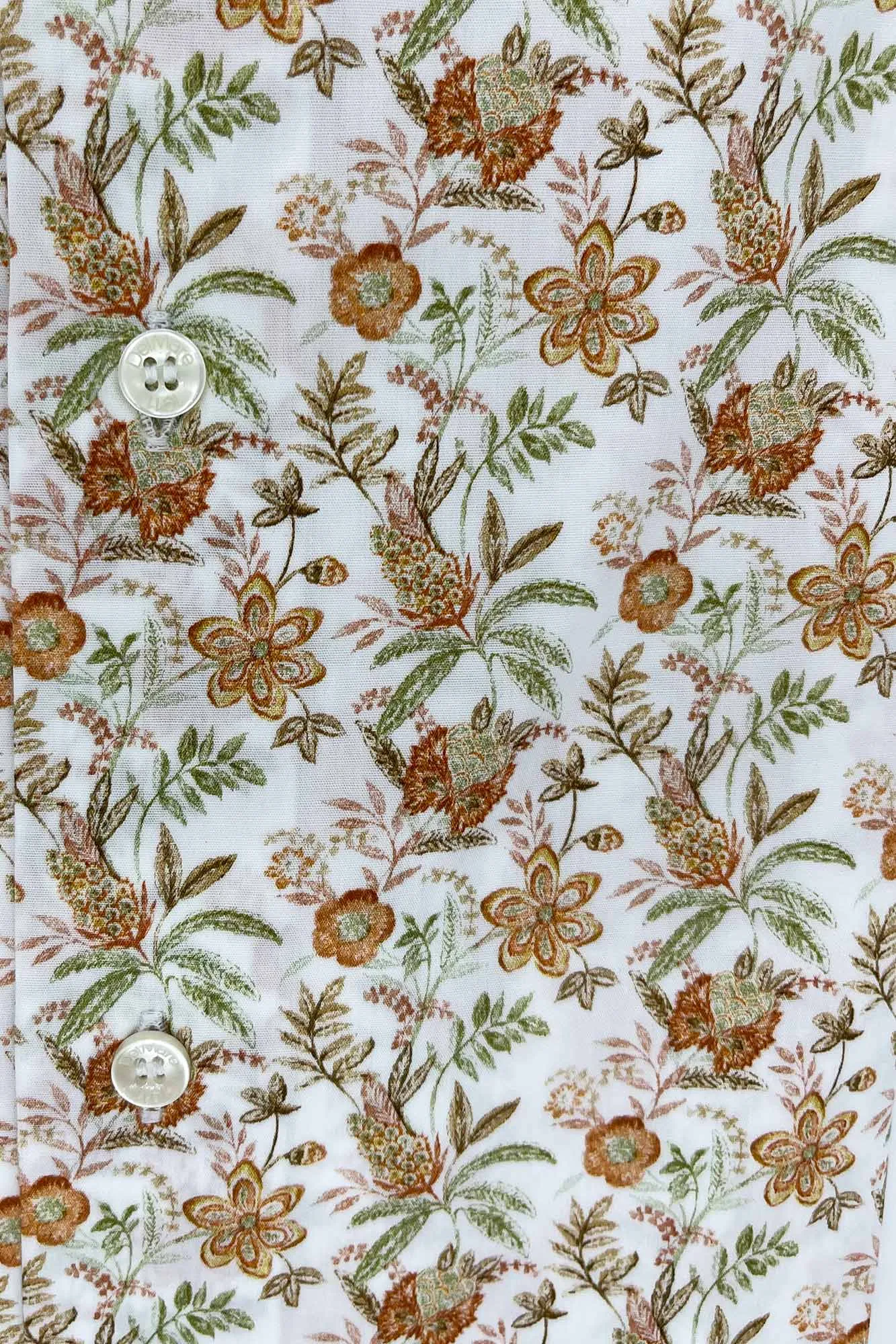 Camicia stampa fiori con collo coreano