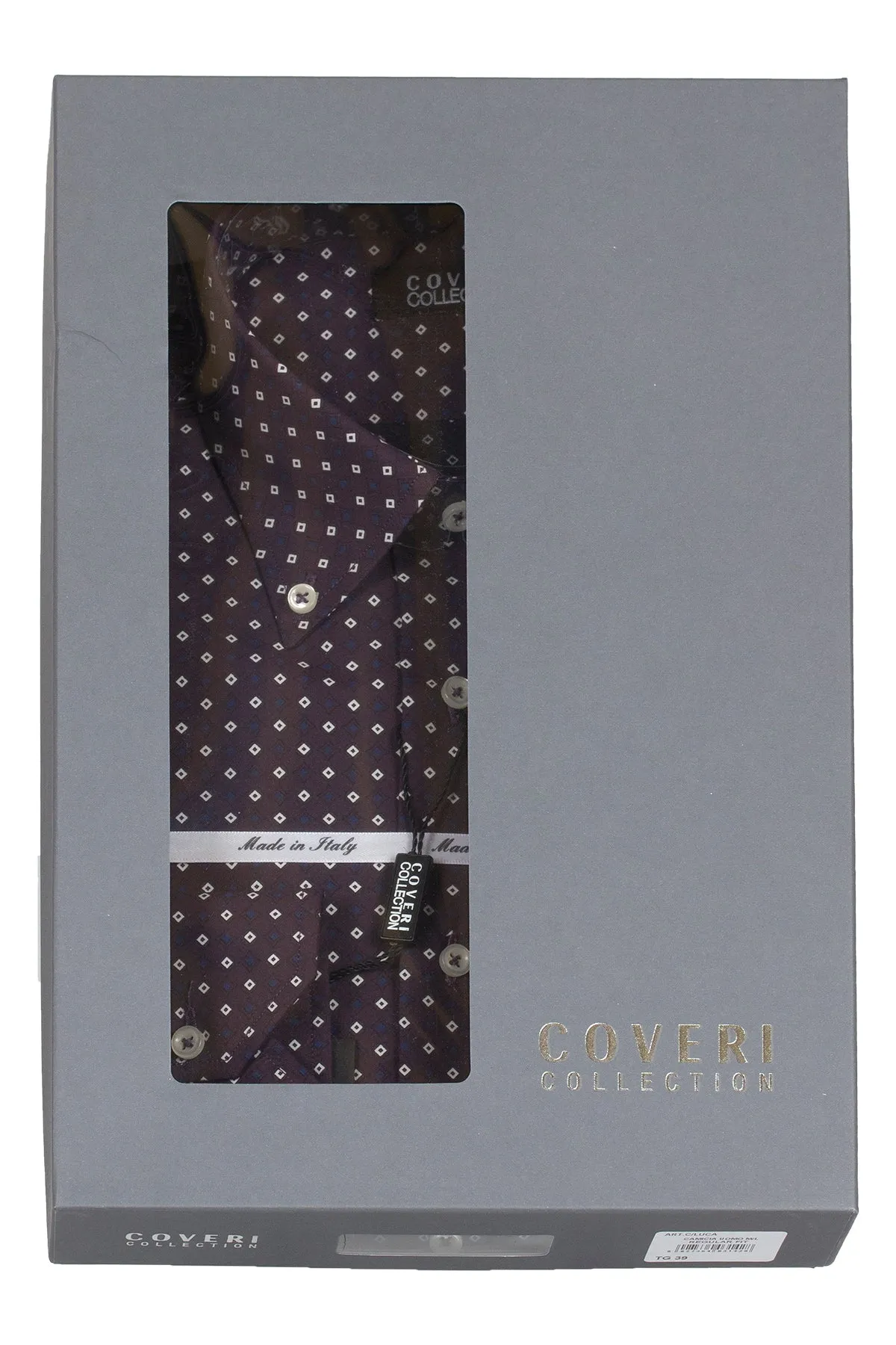 Camicia uomo Made in Italy microfantasia