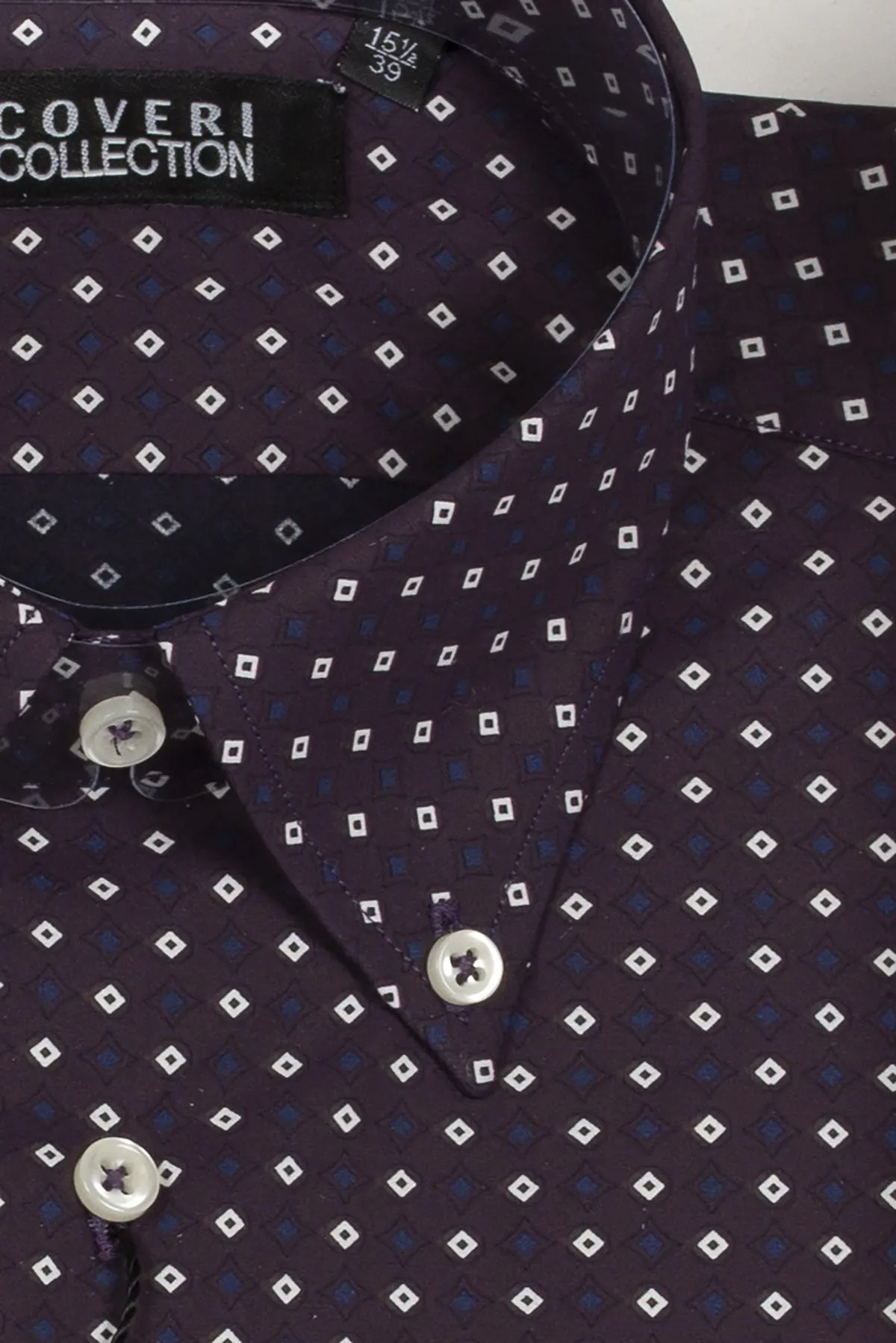 Camicia uomo Made in Italy microfantasia