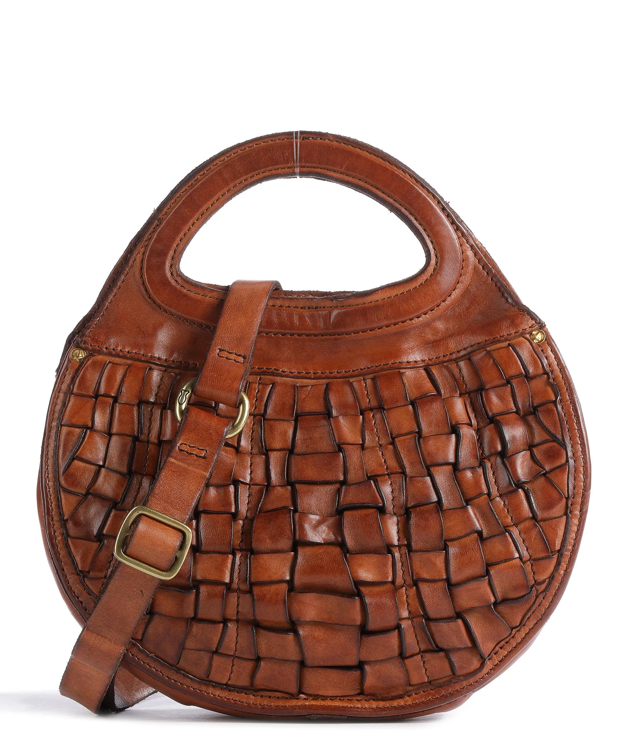  Campomaggi Prestige Borsa a mano pelle di vacchetta finemente grana cognac  