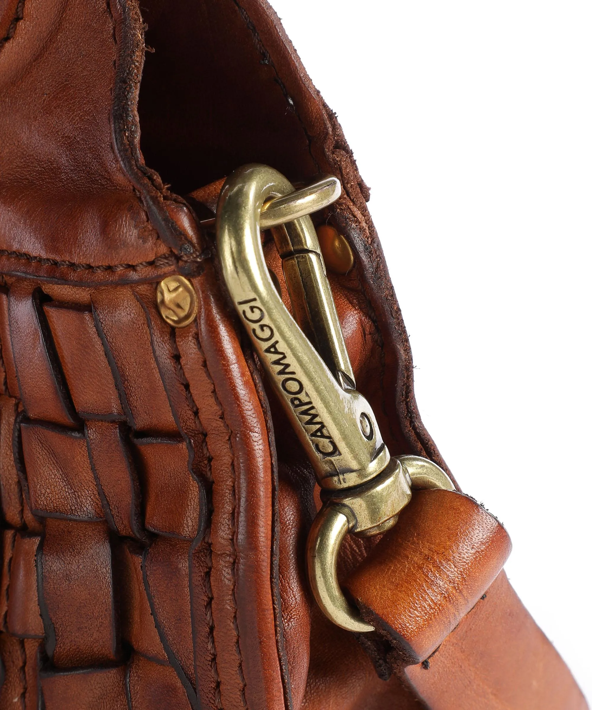 Campomaggi Prestige Borsa a mano pelle di vacchetta finemente grana cognac  