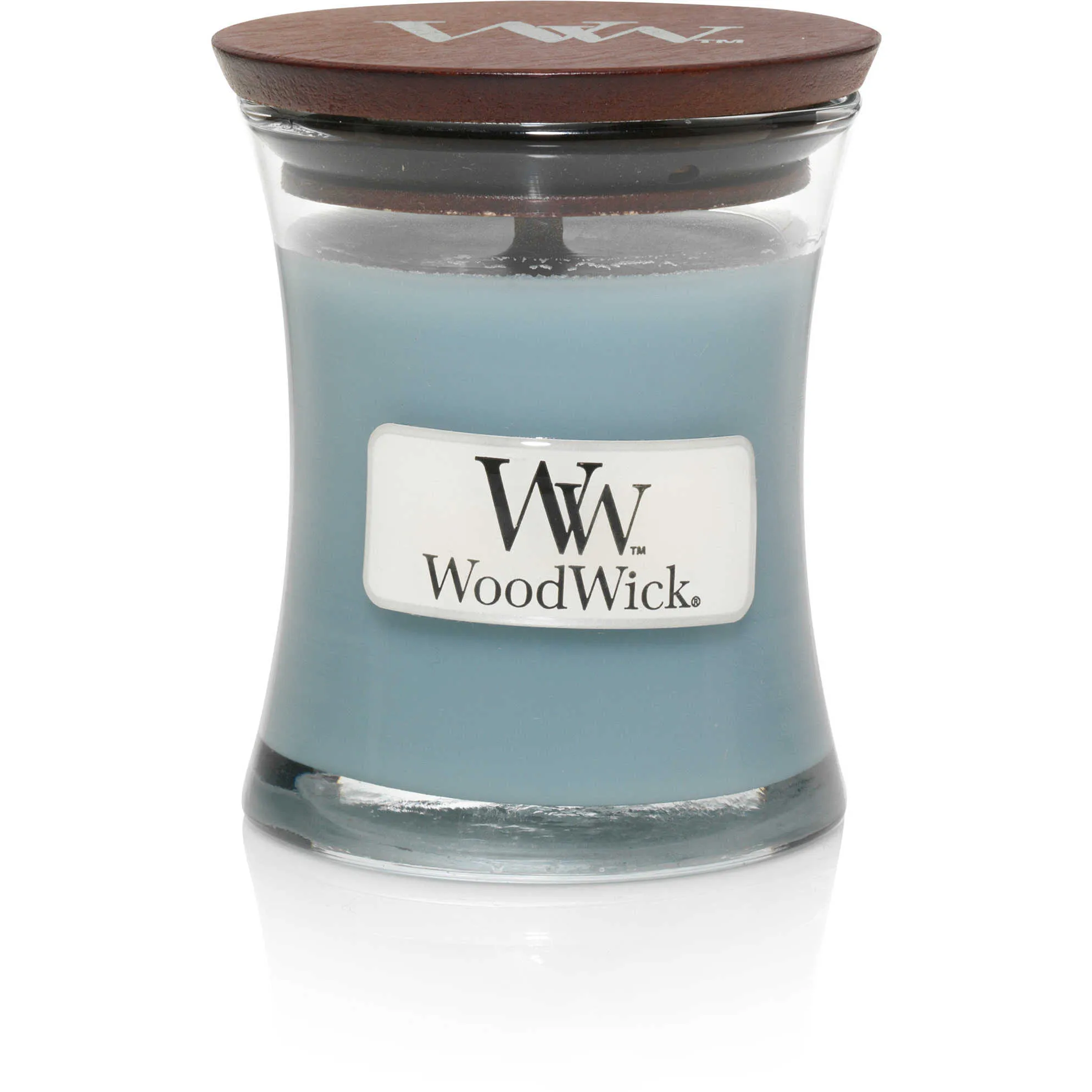 Candela ecologica WoodWick colore Blu