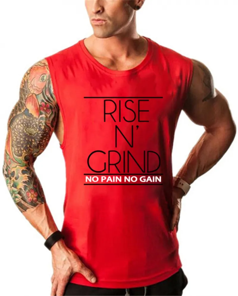 Canotte da uomo di marca Fitness Bodybuilding Canottiere estive traspiranti T-shirt da uomo attillate Camicia senza maniche musc
