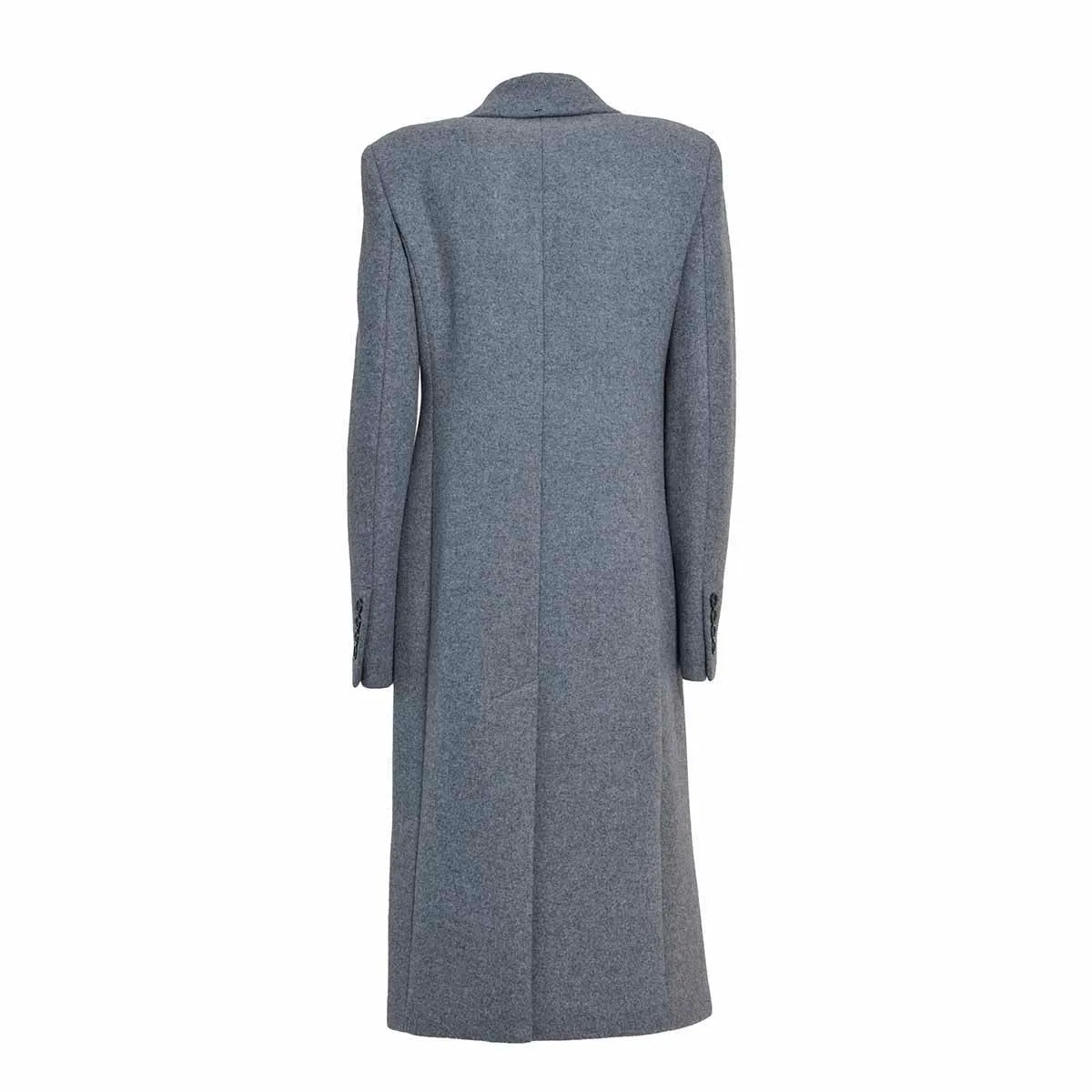 Cappotto Adua doppiopetto in lana vergine grigio Sportmax