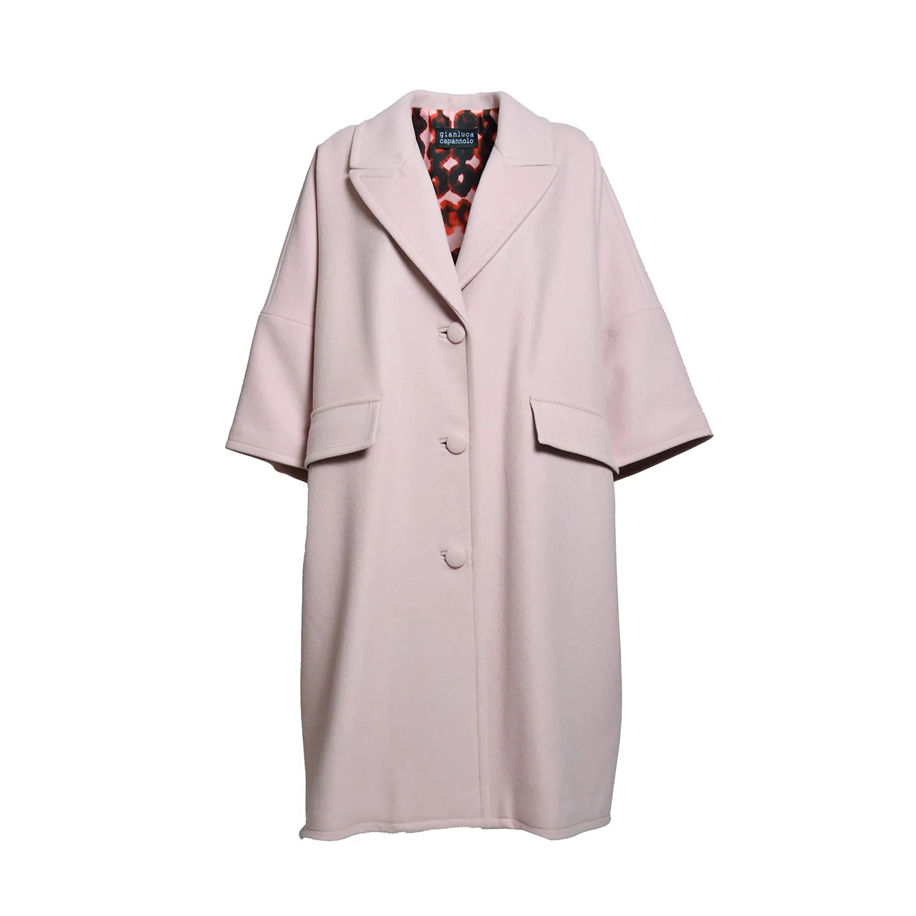 Cappotto Angela over in lana vergine rosa Gianluca Capannolo