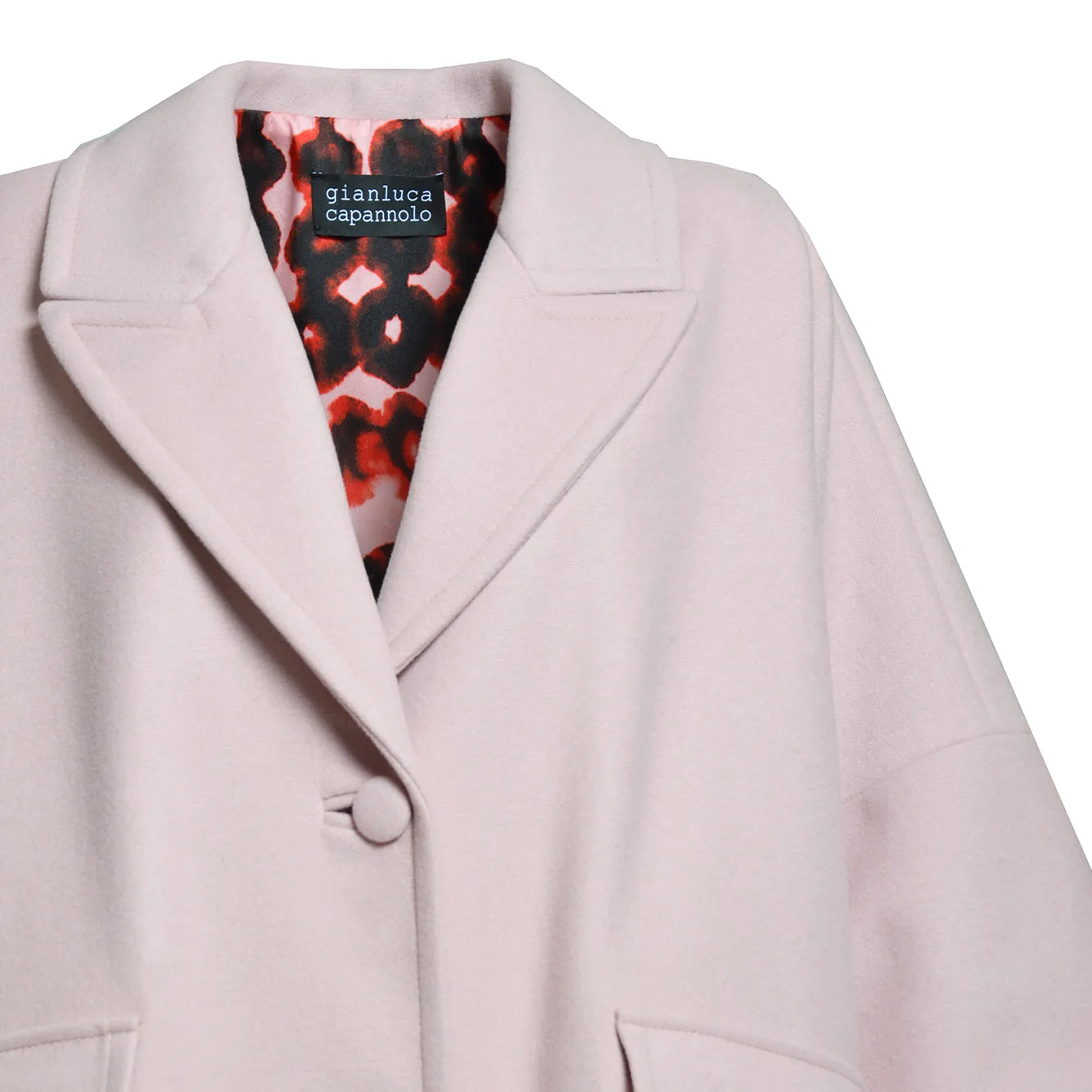 Cappotto Angela over in lana vergine rosa Gianluca Capannolo