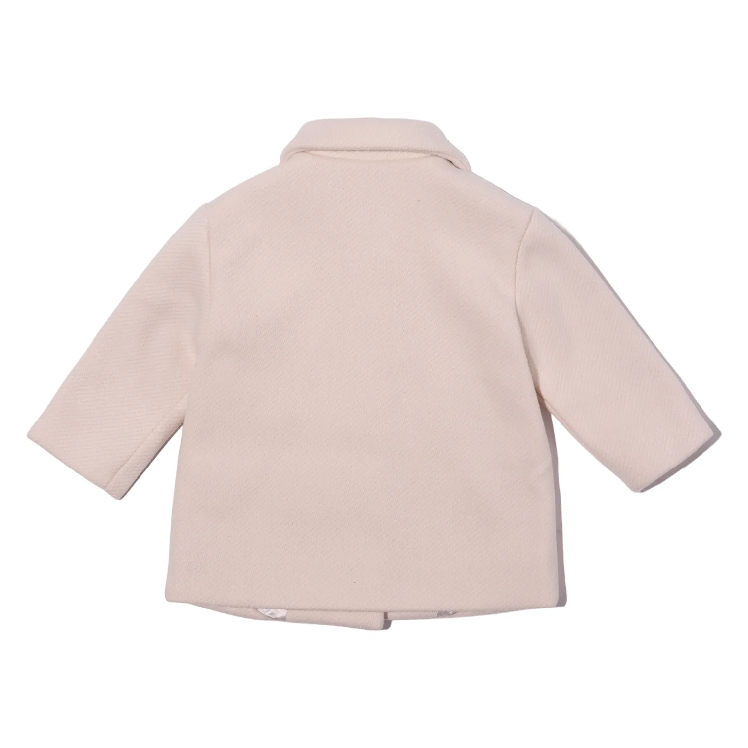 Cappotto bianco latte per neonata e bambina
