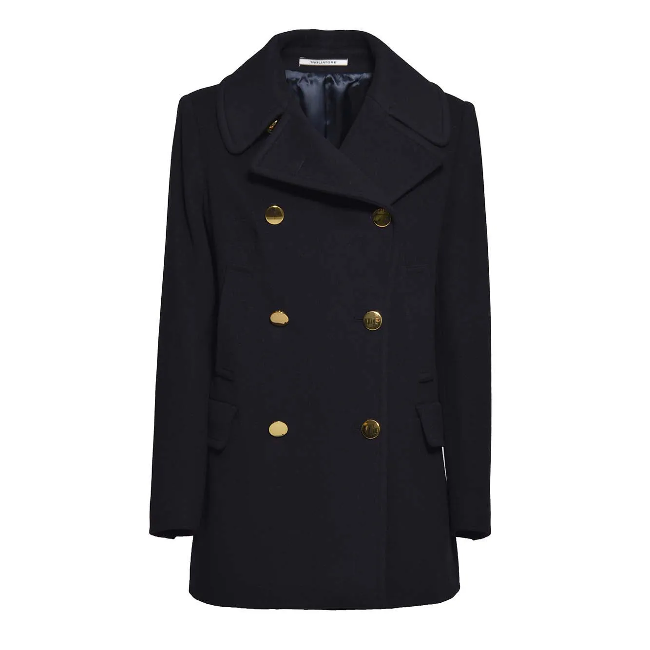 Cappotto Blanche in cashmere e lana blu Tagliatore