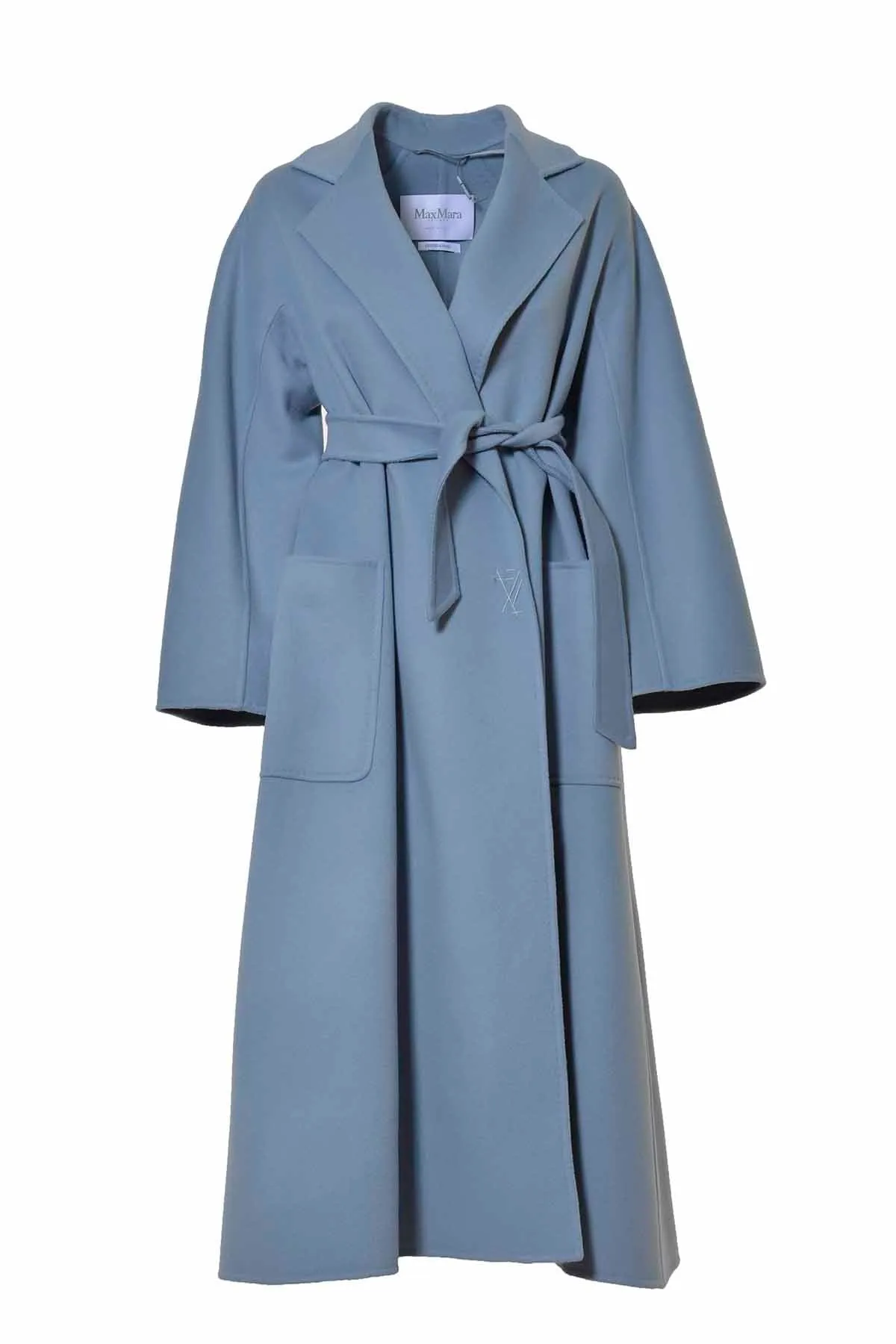 Cappotto Cadmio in lana e cachemire azzurro Max Mara