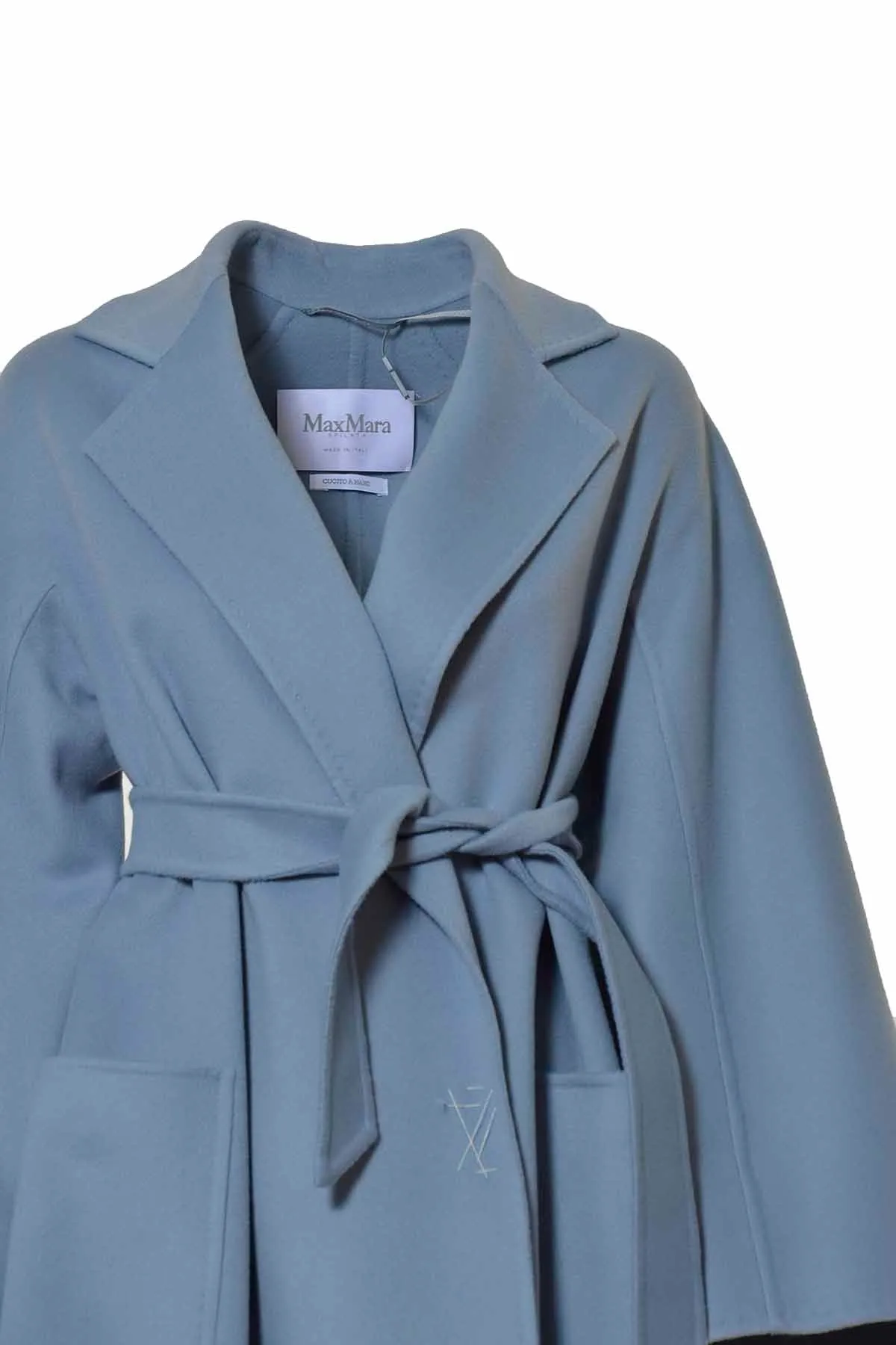 Cappotto Cadmio in lana e cachemire azzurro Max Mara