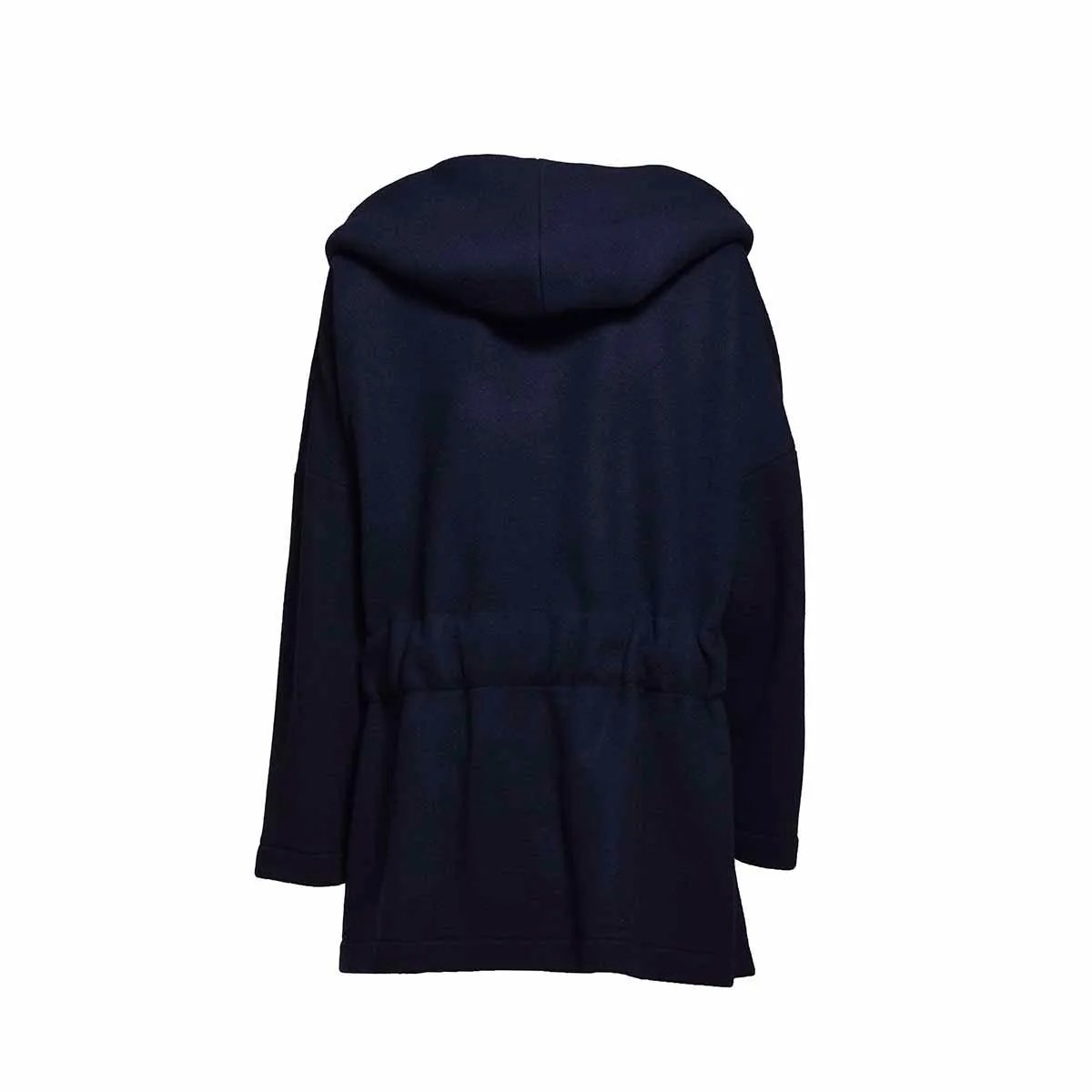 Cappotto Carmela Lanoso a vestaglia in lana vergine blu navy Barena Venezia