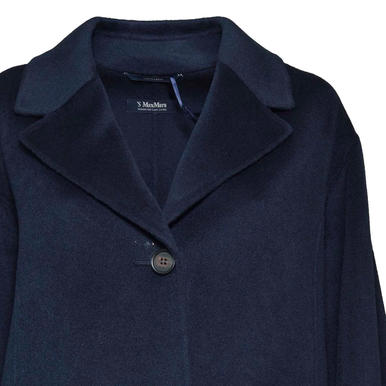Cappotto Coat monopetto in lana vergine nero S Max Mara