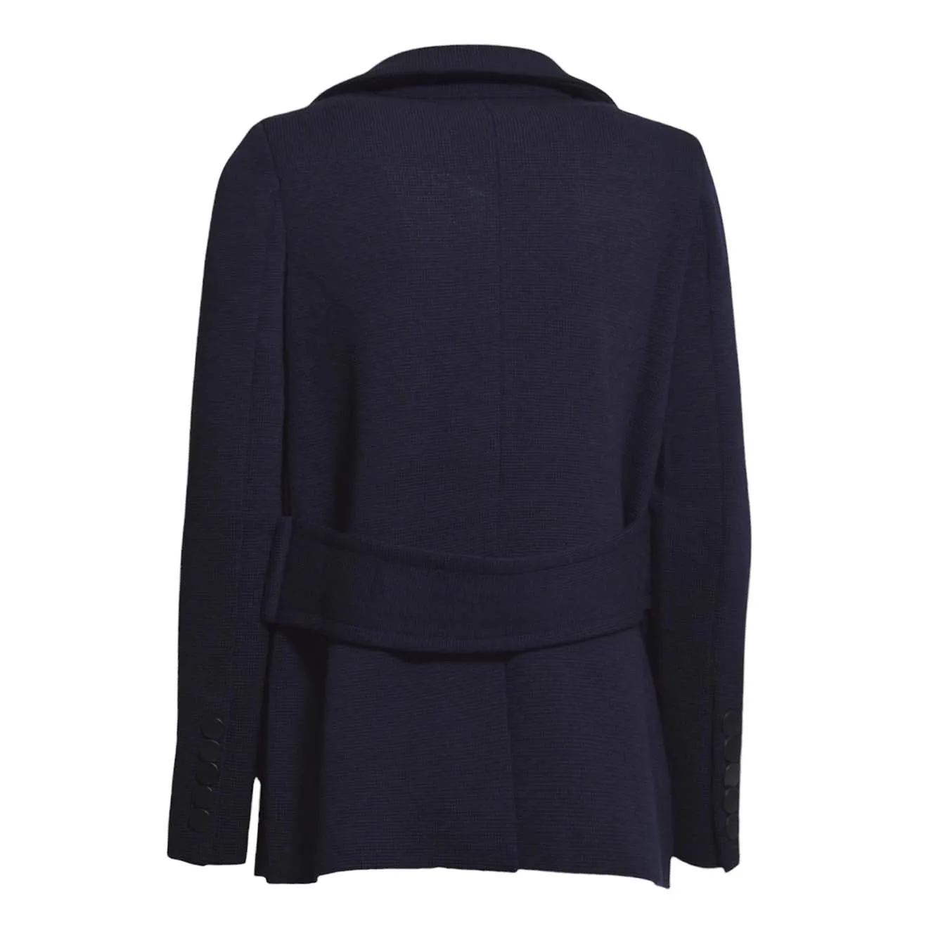 Cappotto corto in maglia di lana blu Charlott