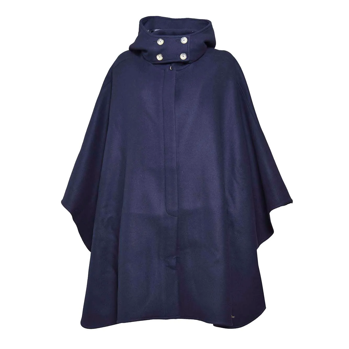 Cappotto di lana blu con cappuccio Chloè Junior