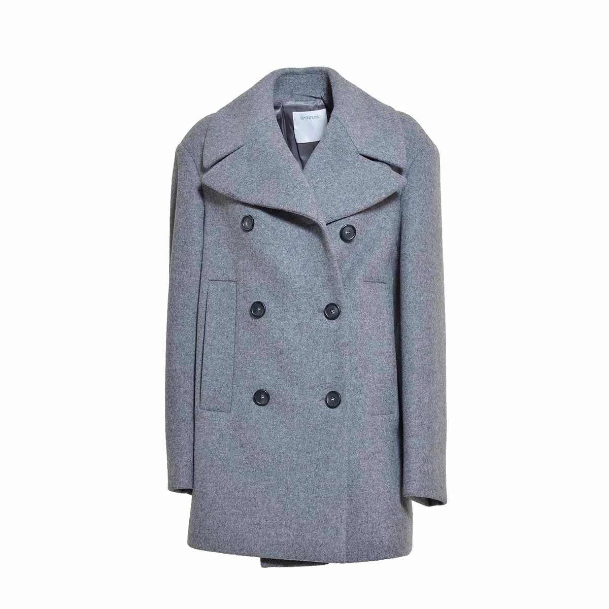 Cappotto Elery corto grigio melange doppiopetto Sportmax