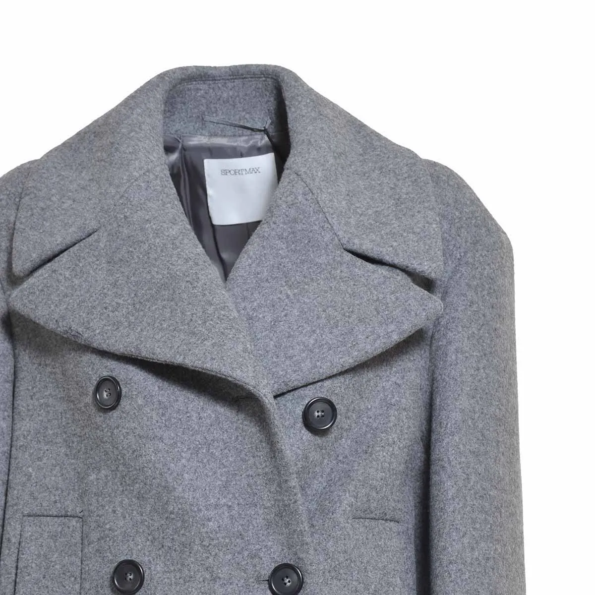 Cappotto Elery corto grigio melange doppiopetto Sportmax