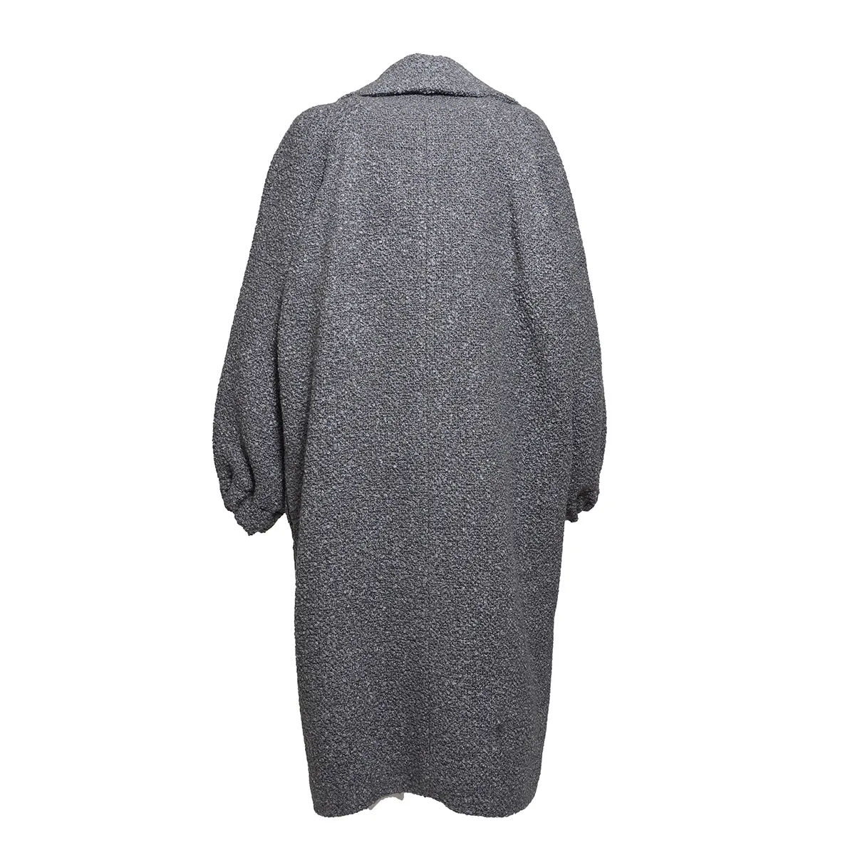 Cappotto Elliptic monopetto in lana bouclè antracite Patou