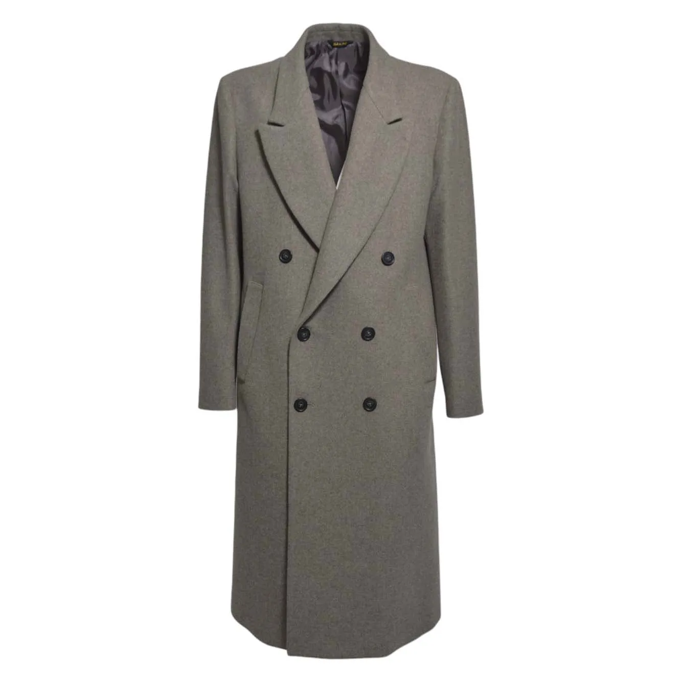 Cappotto Enea lungo in lana tortora Paura