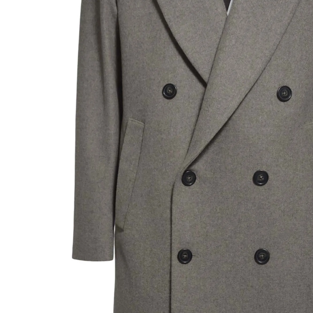 Cappotto Enea lungo in lana tortora Paura