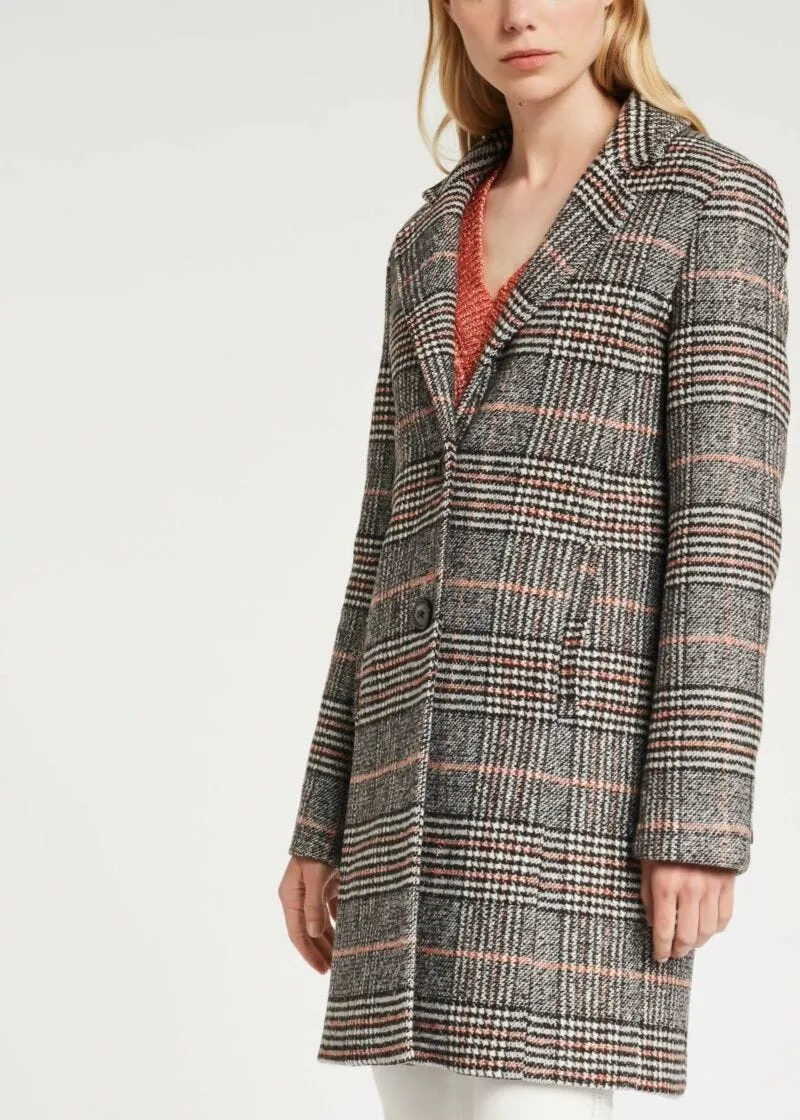 Cappotto in lana check
