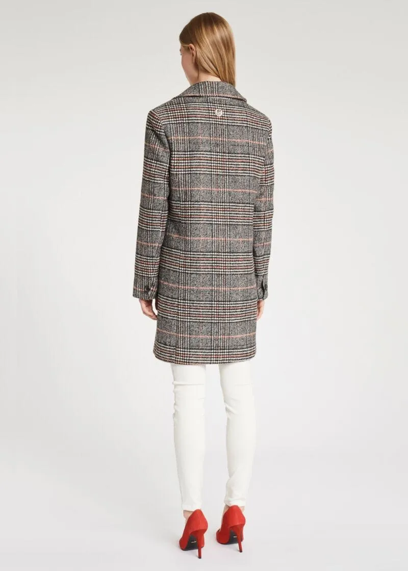 Cappotto in lana check