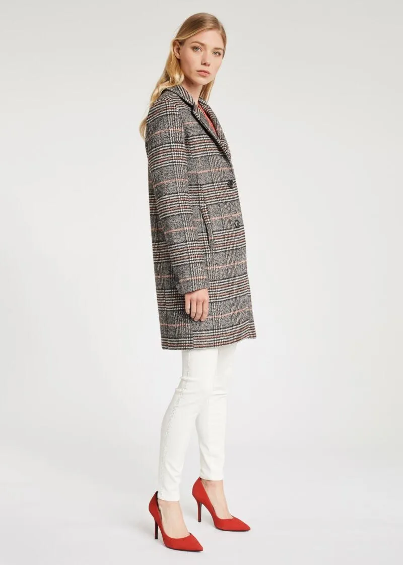 Cappotto in lana check