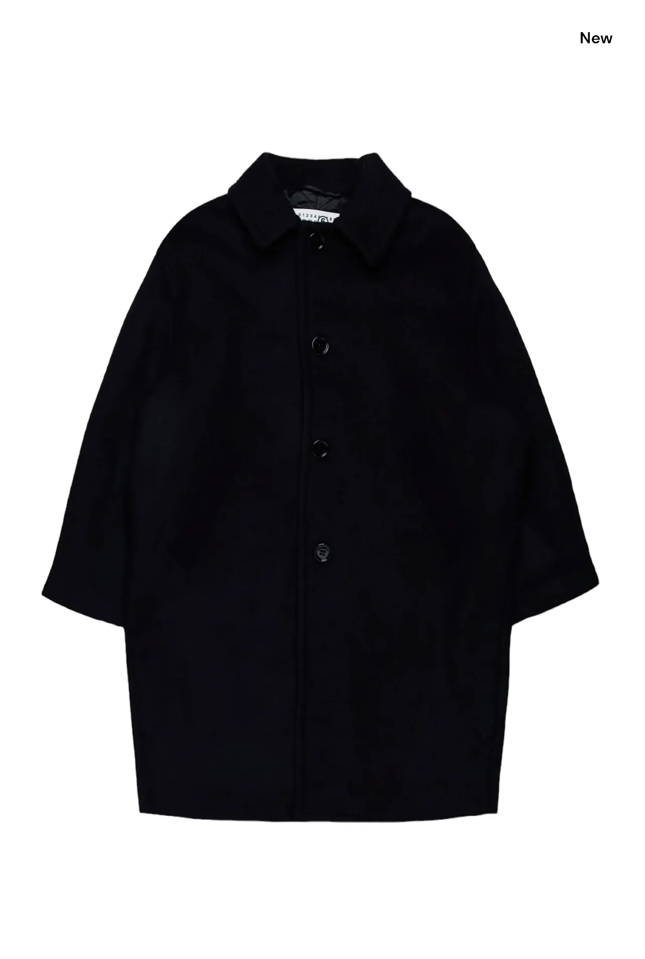Cappotto in panno nero per bambini