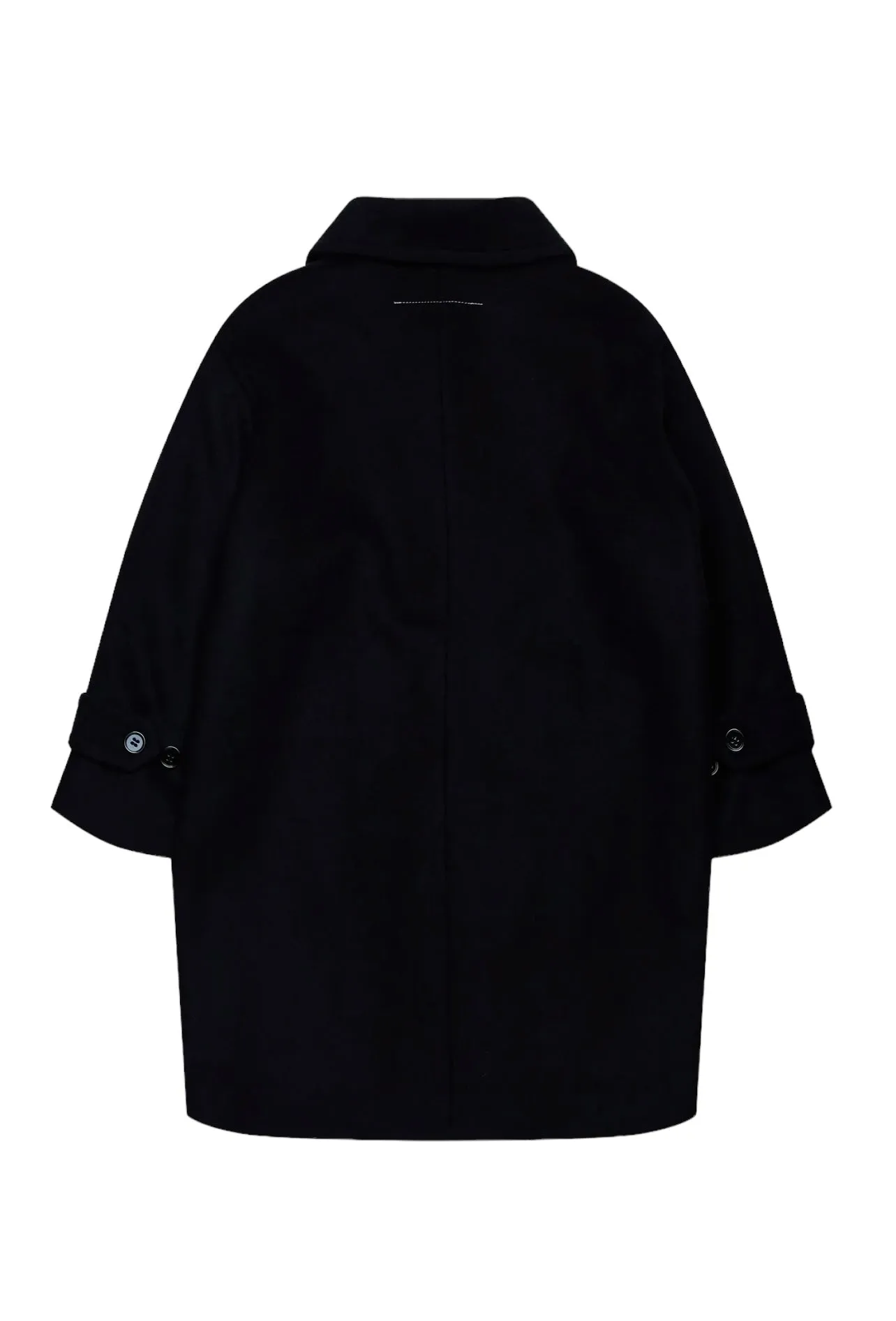 Cappotto in panno nero per bambini